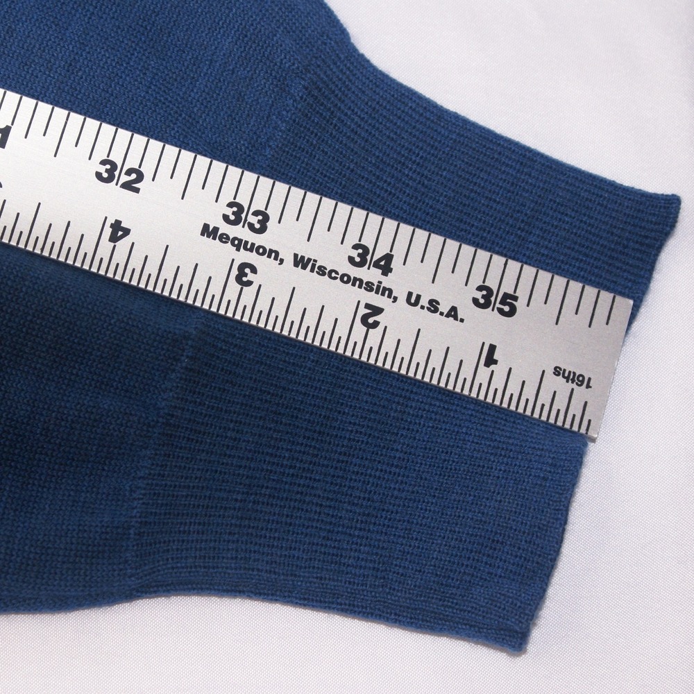 Brooks Brothers BrooksTech Merino V-Neck Sweater XXL Blue Washable Wool Italy - Picture 6 of 9